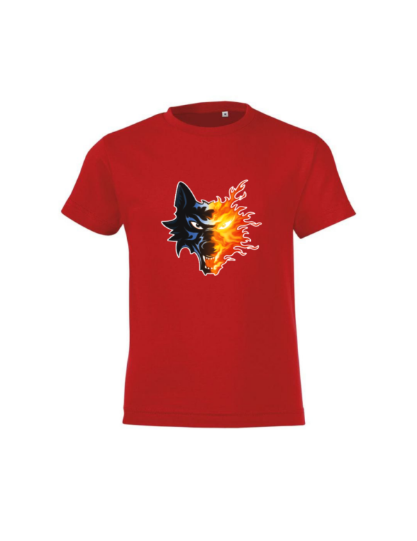 T-shirt pour enfant rouge Brûleurs de Loups