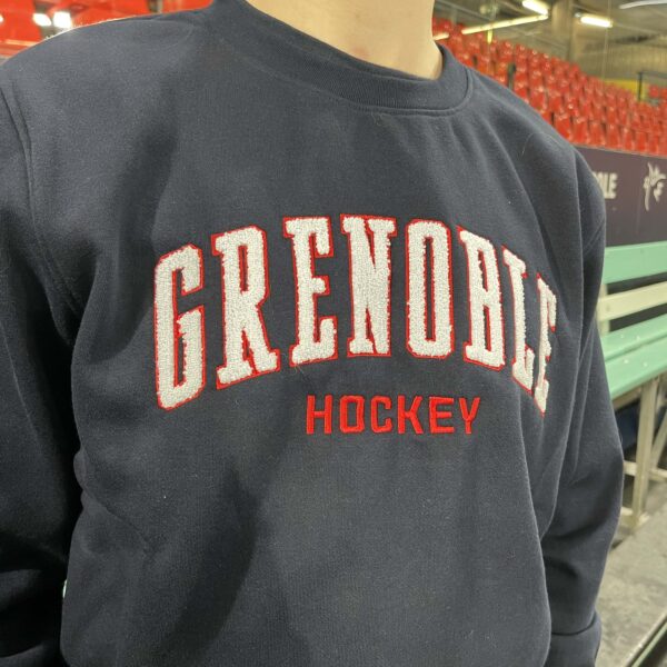 sweat col rond navy Grenoble hockey – Image 2