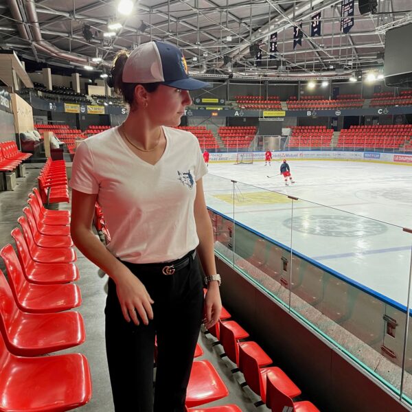 t shirt femme col V blanc – Image 2